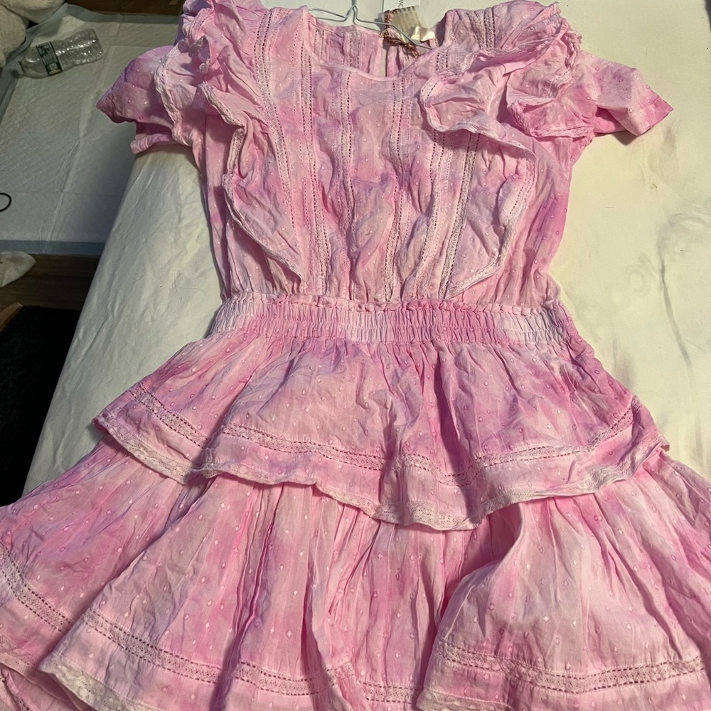 Natasha Mini Dress LoveShackFancy in peony pink size small (s) - Picture 4 of 4